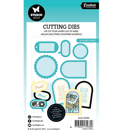 Studio Light Cutting Die Rounded Labels Essentials nr.980 SL-ES-CD980
